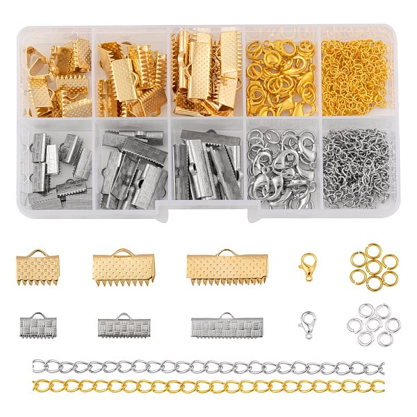 PandaHall DIY Jewelry Making Finding Kits, Including 60Pcs 304 Stainless Steel Ribbon Crimp Ends, Brass Lobster Claw Clasps & Twisted Chains...
PandaHall DIY Jewelry Making Finding Kits, Including 60Pcs 304 Stainless Steel Ribbon Crimp Ends, Brass Lobster Claw Clasps & Twisted Chains...