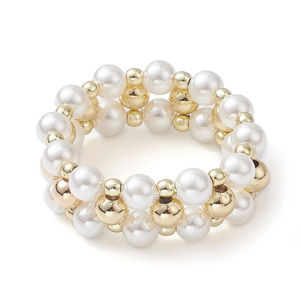PandaHall Shell Pearl & Non-magnetic Synthetic Hematite & Brass Beaded Finger Rings, Golden, 9.5mm, US Size 10 3/4(20.3mm) Pearl Round
PandaHall Shell Pearl & Non-magnetic Synthetic Hematite & Brass Beaded Finger Rings, Golden, 9.5mm, US Size 10 3/4(20.3mm) Pearl Round