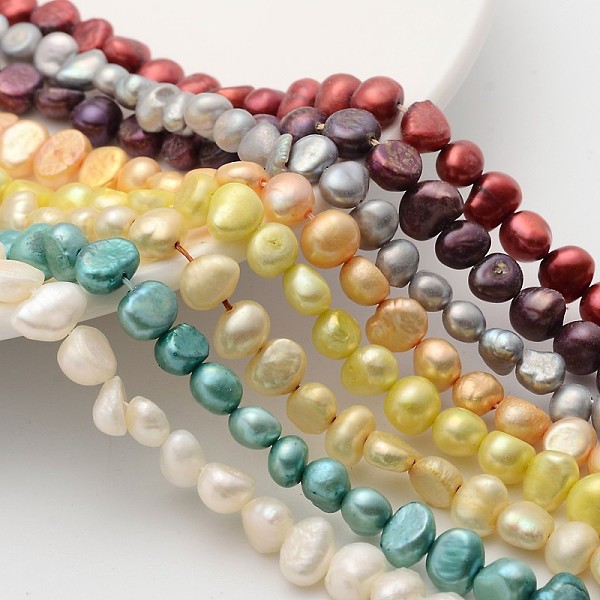 PandaHall Natural Cultured Freshwater Pearl Beads Mix, Dyed, Two Sides Polished, Two Sides Polished, Mixed Color, 6mm, Hole: 0.8mm, 14..., Multicolor
PandaHall Natural Cultured Freshwater Pearl Beads Mix, Dyed, Two Sides Polished, Two Sides Polished, Mixed Color, 6mm, Hole: 0.8mm, 14..., Multicolor