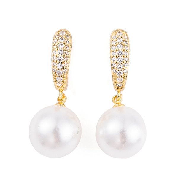 PandaHall Rack Plating Brass Clear Cubic Zirconia ABS Pearl Earrings, Cadmium Free & Lead Free, Long-Lasting Plated, Round, Hoop Earrings..., White
PandaHall Rack Plating Brass Clear Cubic Zirconia ABS Pearl Earrings, Cadmium Free & Lead Free, Long-Lasting Plated, Round, Hoop Earrings..., White