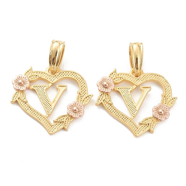 PandaHall Real 18K Gold Plated Brass Pendants, Heart with Alphabet, Letter.V, 18x20x3mm, Hole: 6.5x3mm Brass Letter V
PandaHall Real 18K Gold Plated Brass Pendants, Heart with Alphabet, Letter.V, 18x20x3mm, Hole: 6.5x3mm Brass Letter V