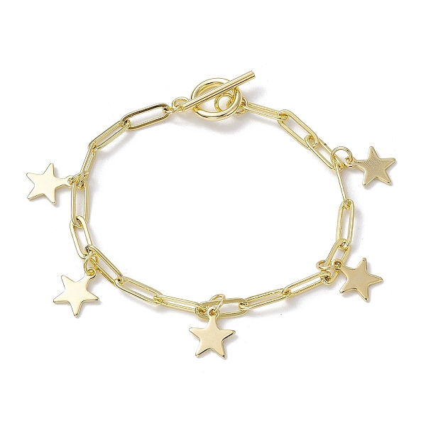 PandaHall Golden 304 Stainless Steel Charm Bracelets with Brass Paperclip Chains, Star, 7-1/2~7-5/8 inch(19.2~19.3cm) 304 Stainless Steel...
PandaHall Golden 304 Stainless Steel Charm Bracelets with Brass Paperclip Chains, Star, 7-1/2~7-5/8 inch(19.2~19.3cm) 304 Stainless Steel...