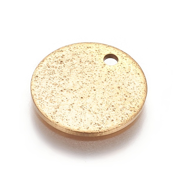 PandaHall Ion Plating(IP) 304 Stainless Steel Textured Pendants, Flat Round, Golden, 12x1mm, Hole: 1.4mm 304 Stainless Steel Flat Round
PandaHall Ion Plating(IP) 304 Stainless Steel Textured Pendants, Flat Round, Golden, 12x1mm, Hole: 1.4mm 304 Stainless Steel Flat Round