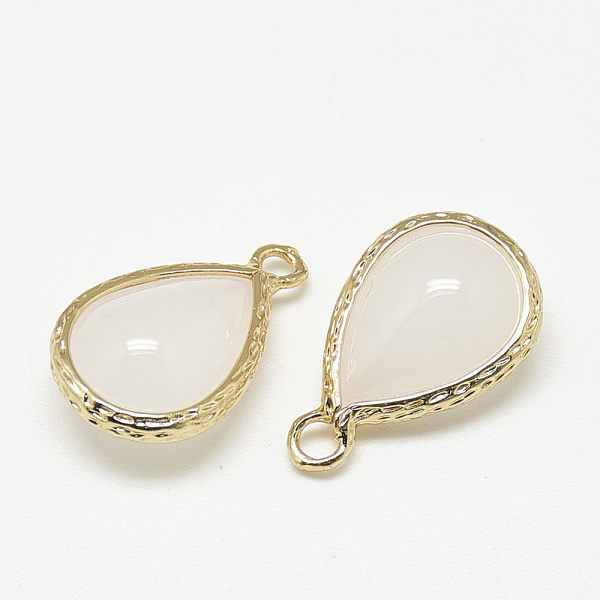 PandaHall Glass Pendants, with Golden Tone Brass Findings, teardrop, WhiteSmoke, 18.5x12.5x7mm, Hole: 1.5mm Brass+Glass Teardrop White
PandaHall Glass Pendants, with Golden Tone Brass Findings, teardrop, WhiteSmoke, 18.5x12.5x7mm, Hole: 1.5mm Brass+Glass Teardrop White