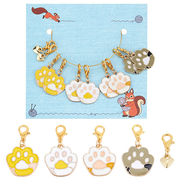 PandaHall 10 Pcs Paw Stitch Markers, Alloy Enamel Crochet Stitch Marker Charms Removable Lobster Clasp Locking Knitting Markers for..., Multicolor
PandaHall 10 Pcs Paw Stitch Markers, Alloy Enamel Crochet Stitch Marker Charms Removable Lobster Clasp Locking Knitting Markers for..., Multicolor