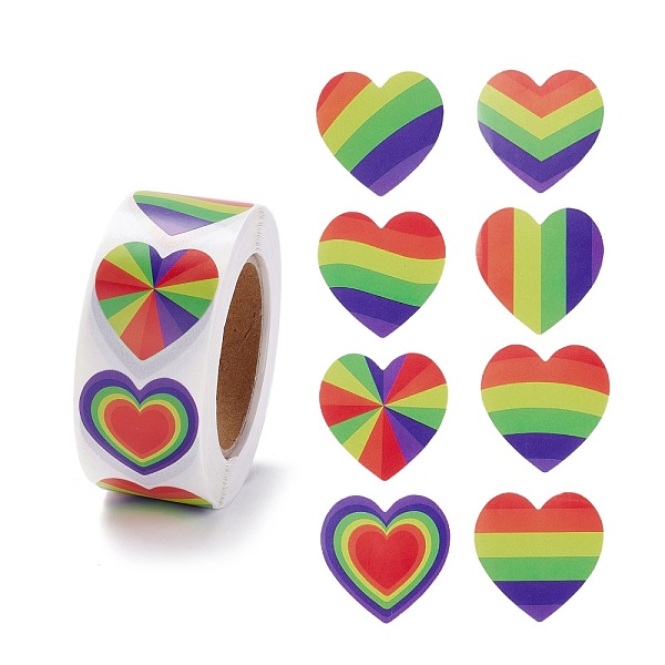 PandaHall Colorful Paper Gift Tag Stickers, with Rainbow Strip Adhesive Labels Roll Stickers, for Party, Decorative Presents, Heart Pattern...
PandaHall Colorful Paper Gift Tag Stickers, with Rainbow Strip Adhesive Labels Roll Stickers, for Party, Decorative Presents, Heart Pattern...