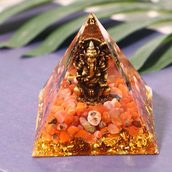 PandaHall Orgonite Pyramid Resin Energy Generators, Reiki Natural Red Agate Chips Inside for Home Office Desk Decoration, Orange Red...
PandaHall Orgonite Pyramid Resin Energy Generators, Reiki Natural Red Agate Chips Inside for Home Office Desk Decoration, Orange Red...