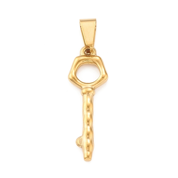 PandaHall Ion Plating(IP) 304 Stainless Steel Pendants, Key Charm, Golden, 35x11.5x3mm, Hole: 4x8mm 304 Stainless Steel Key
PandaHall Ion Plating(IP) 304 Stainless Steel Pendants, Key Charm, Golden, 35x11.5x3mm, Hole: 4x8mm 304 Stainless Steel Key