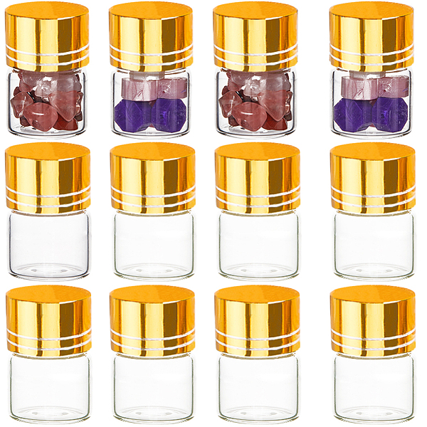 PandaHall SUNNYCLUE 40Pcs Clear Glass Bottles Bead Containers, Screw Top Bead Storage Tubes with Aluminum Cap, Column, Golden, 2.2x3cm...
PandaHall SUNNYCLUE 40Pcs Clear Glass Bottles Bead Containers, Screw Top Bead Storage Tubes with Aluminum Cap, Column, Golden, 2.2x3cm...