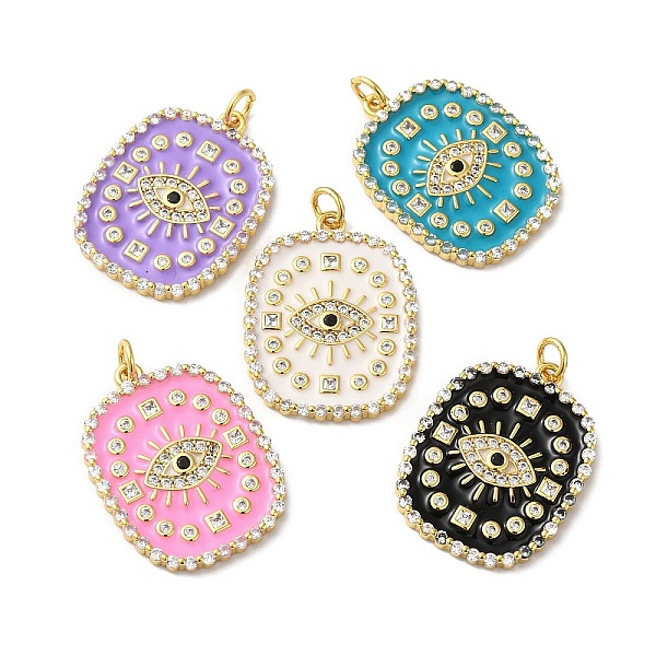PandaHall Rack Plating Brass Pave Cubic Zirconia Enamel Pendants, with Jump Ring, Lead Free & Cadmium Free, Real 18K Gold Plated..., Multicolor
PandaHall Rack Plating Brass Pave Cubic Zirconia Enamel Pendants, with Jump Ring, Lead Free & Cadmium Free, Real 18K Gold Plated..., Multicolor