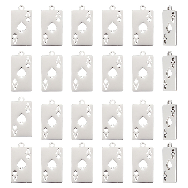 PandaHall Unicraftale 201 Stainless Steel Pendants, Laser Cut, Ace of Spades, Stainless Steel Color, 19x10x1mm, Hole: 1.5mm, 24pcs/box 201...
PandaHall Unicraftale 201 Stainless Steel Pendants, Laser Cut, Ace of Spades, Stainless Steel Color, 19x10x1mm, Hole: 1.5mm, 24pcs/box 201...
