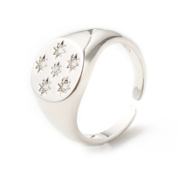 PandaHall Clear Cubic Zirconia Star Cuff Ring, Signet Open Ring for Women, Cadmium Free & Lead Free, Platinum, US Size 7(17.3mm) Brass+Cubic...
PandaHall Clear Cubic Zirconia Star Cuff Ring, Signet Open Ring for Women, Cadmium Free & Lead Free, Platinum, US Size 7(17.3mm) Brass+Cubic...