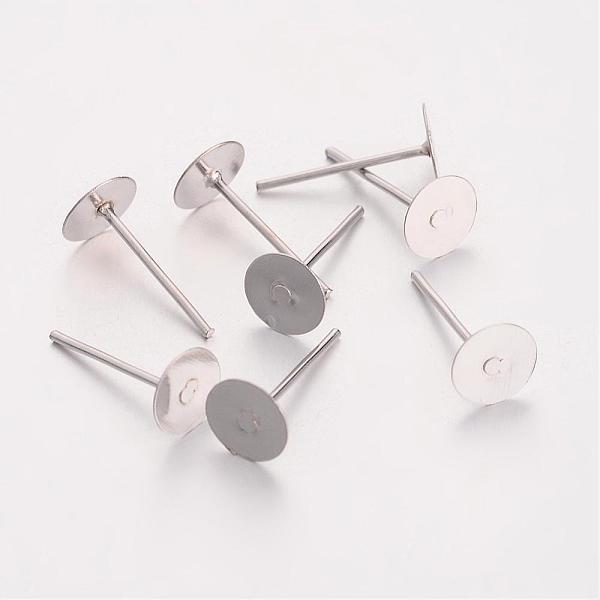 PandaHall Iron Stud Earring Findings, Lead Free & Nickel Free, Platinum, 11x0.8mm, Tray: 6mm Iron Round
PandaHall Iron Stud Earring Findings, Lead Free & Nickel Free, Platinum, 11x0.8mm, Tray: 6mm Iron Round