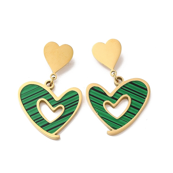 PandaHall Acrylic Hollow Heart Dangle Stud Earrings, 304 Stainless Steel Drop Earrings, Golden, 40x25mm Acrylic Heart
PandaHall Acrylic Hollow Heart Dangle Stud Earrings, 304 Stainless Steel Drop Earrings, Golden, 40x25mm Acrylic Heart