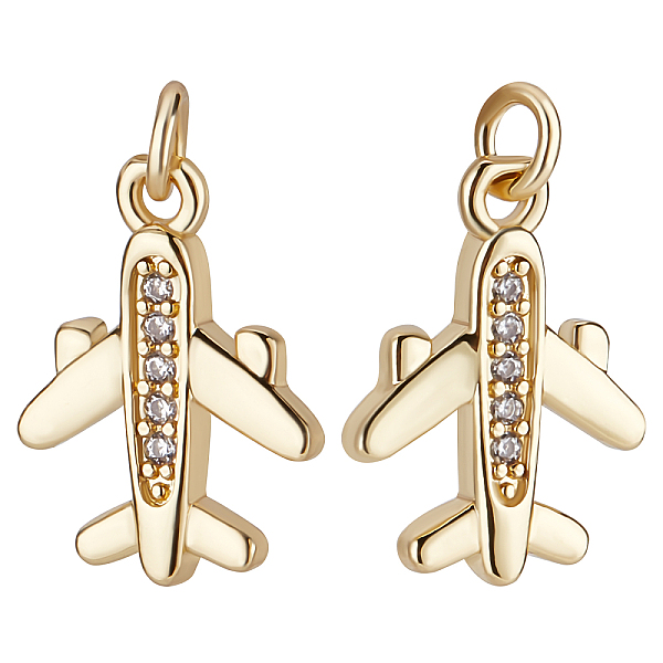 PandaHall Beebeecraft 10Pcs/Box Cubic Zirconia Airplane Charms 18K Gold Plated Brass Aircraft Charm Pendant with Jump Ring for DIY Jewelry..., Clear
PandaHall Beebeecraft 10Pcs/Box Cubic Zirconia Airplane Charms 18K Gold Plated Brass Aircraft Charm Pendant with Jump Ring for DIY Jewelry..., Clear