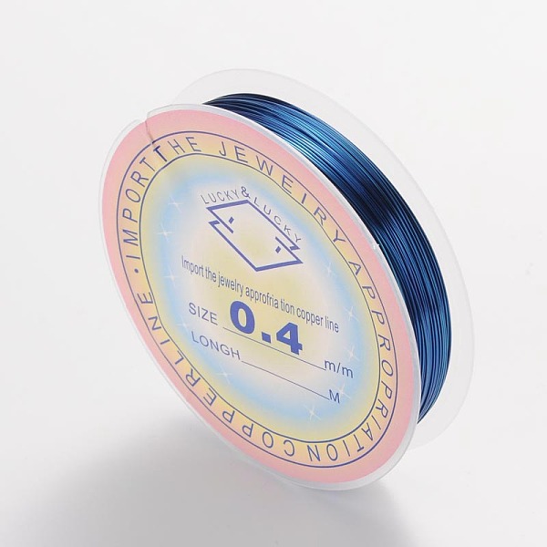 PandaHall Round Copper Jewelry Wire, Steel Blue, 26 Gauge, 0.4mm, about 39.37 Feet(12m)/roll Copper Round Blue
PandaHall Round Copper Jewelry Wire, Steel Blue, 26 Gauge, 0.4mm, about 39.37 Feet(12m)/roll Copper Round Blue