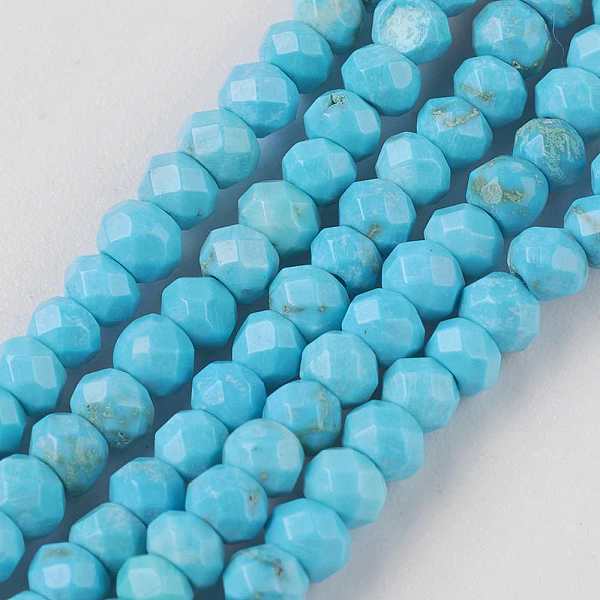 PandaHall Natural Howlite Beads Strands, Dyed & Heated, Faceted, Rondelle, 2.5~3x2mm, Hole: 0.5mm, about 175~178pcs/strand, 15.3 inch~15.5...
PandaHall Natural Howlite Beads Strands, Dyed & Heated, Faceted, Rondelle, 2.5~3x2mm, Hole: 0.5mm, about 175~178pcs/strand, 15.3 inch~15.5...