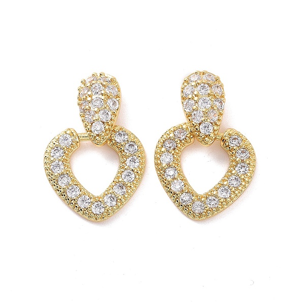 PandaHall Clear Cubic Zirconia Hollow Out Heart Dangle Stud Earrings, Brass Jewelry for Valentine's Day, Real 18K Gold Plated, 22mm, Pin...
PandaHall Clear Cubic Zirconia Hollow Out Heart Dangle Stud Earrings, Brass Jewelry for Valentine's Day, Real 18K Gold Plated, 22mm, Pin...