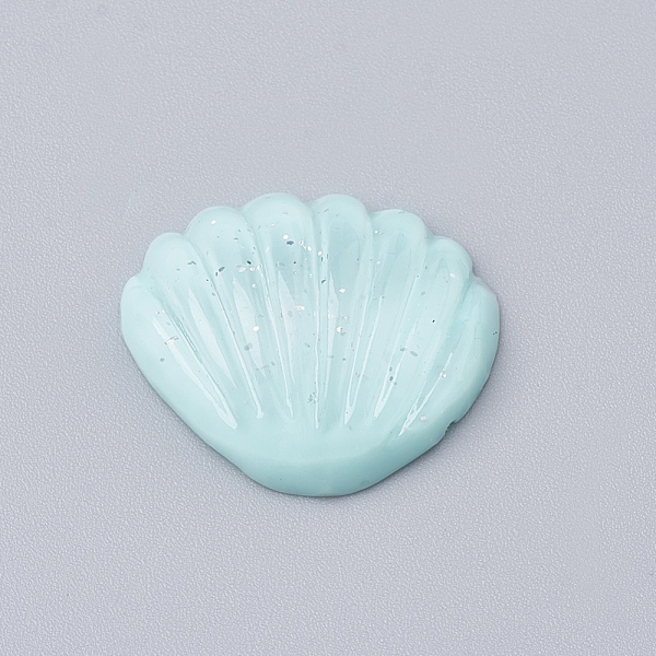 PandaHall Resin Cabochons, Shell, Glitter Beads, Pale Turquoise, 18x21x6mm Resin Shell Shape Cyan
PandaHall Resin Cabochons, Shell, Glitter Beads, Pale Turquoise, 18x21x6mm Resin Shell Shape Cyan