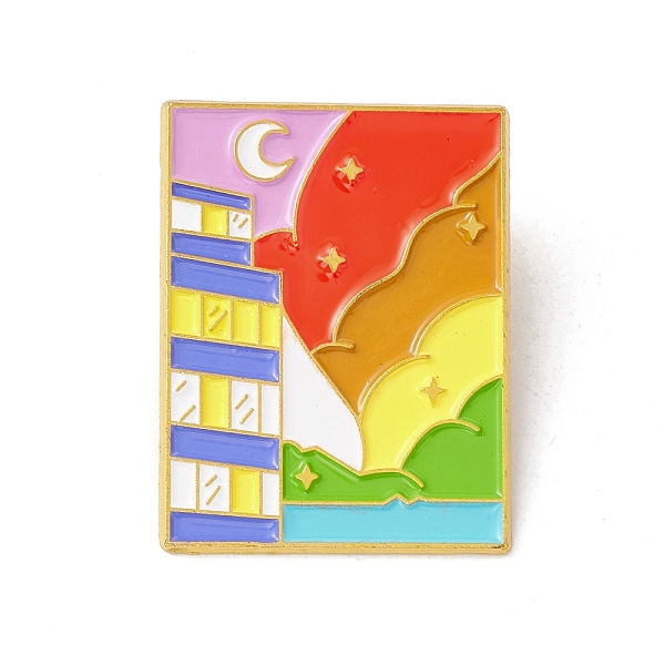 PandaHall Rainbow Color Pride Colorful Enamel Pin, Gold Plated Alloy Badge for Backpack Clohtes, Moon, 37x28.5x1mm Alloy+Enamel Building
PandaHall Rainbow Color Pride Colorful Enamel Pin, Gold Plated Alloy Badge for Backpack Clohtes, Moon, 37x28.5x1mm Alloy+Enamel Building