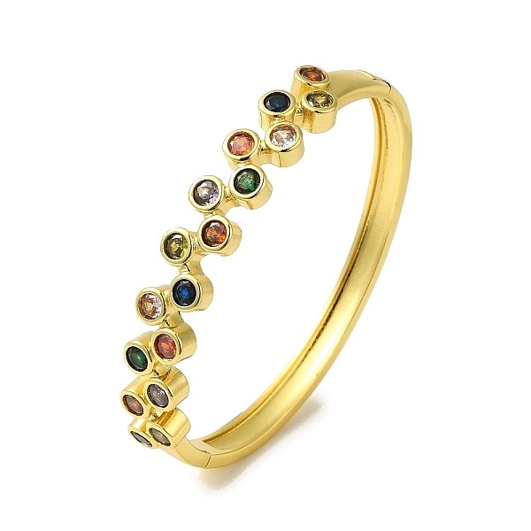 PandaHall Brass Pave Cubic Zirconia Hinged Bangles for Women, Real 18K Gold Plated, Colorful, Inner Diameter: 2-1/4 inch(5.75cm) Cubic...
PandaHall Brass Pave Cubic Zirconia Hinged Bangles for Women, Real 18K Gold Plated, Colorful, Inner Diameter: 2-1/4 inch(5.75cm) Cubic...