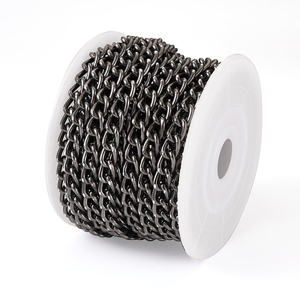 PandaHall Oxidation Aluminum Curb Chains, Unwelded, with Spool, Oval, Electrophoresis Black, 8x5x1.5mm, about 16.40 Feet(5m)/Roll Aluminum
PandaHall Oxidation Aluminum Curb Chains, Unwelded, with Spool, Oval, Electrophoresis Black, 8x5x1.5mm, about 16.40 Feet(5m)/Roll Aluminum