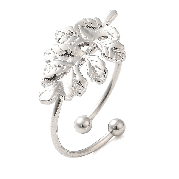 PandaHall 304 Stainless Steel Open Cuff Ring, Leaf, Stainless Steel Color, Inner Diameter: 18mm 304 Stainless Steel Leaf
PandaHall 304 Stainless Steel Open Cuff Ring, Leaf, Stainless Steel Color, Inner Diameter: 18mm 304 Stainless Steel Leaf