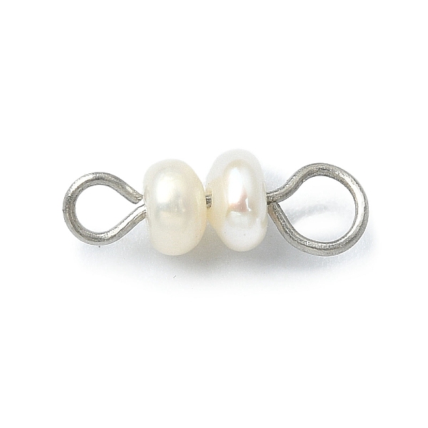 PandaHall Natural Cultured Freshwater Pearl Connector Charms, Potato Links, with Stainless Steel Color Plated Brass Double Loops, White...
PandaHall Natural Cultured Freshwater Pearl Connector Charms, Potato Links, with Stainless Steel Color Plated Brass Double Loops, White...