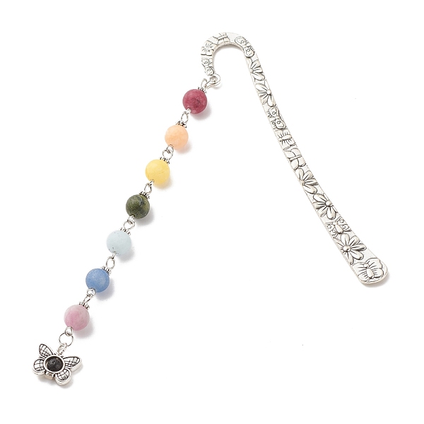 PandaHall Tibetan Style Alloy Bookmarks, with Chakra Theme Fropted Natural Gemstone Beaded Pendant, Butterfly, Antique Silver, 137mm Alloy...
PandaHall Tibetan Style Alloy Bookmarks, with Chakra Theme Fropted Natural Gemstone Beaded Pendant, Butterfly, Antique Silver, 137mm Alloy...