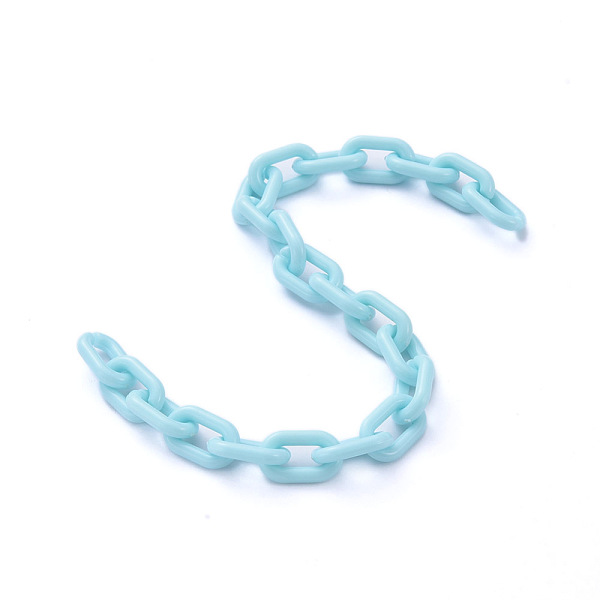 PandaHall Handmade Opaque Acrylic Cable Chains, Light Blue, 15x9x3mm, 39.37 inch(1m)/strand Acrylic Blue
PandaHall Handmade Opaque Acrylic Cable Chains, Light Blue, 15x9x3mm, 39.37 inch(1m)/strand Acrylic Blue