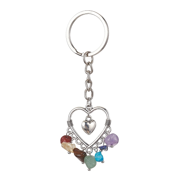 PandaHall Alloy Heart Charm Keychains, with Natural & Synthetic Gemstone Chip, 9cm Mixed Stone Heart
PandaHall Alloy Heart Charm Keychains, with Natural & Synthetic Gemstone Chip, 9cm Mixed Stone Heart