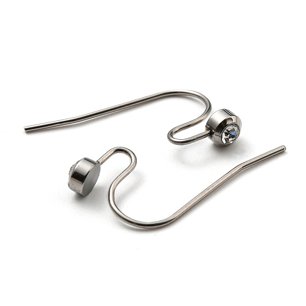 PandaHall 304 Stainless Steel Earring Hooks, with Rhinestone, Crystal, Stainless Steel Color, 21x17x4mm, 21 Gauge, Pin: 0.7mm 304 Stainless..., Clear
PandaHall 304 Stainless Steel Earring Hooks, with Rhinestone, Crystal, Stainless Steel Color, 21x17x4mm, 21 Gauge, Pin: 0.7mm 304 Stainless..., Clear