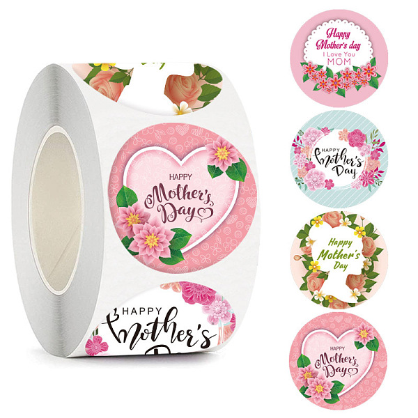 PandaHall Round Dot Mother's Day Paper Self Adhesive Festive Stickers Rolls, Floral Gift Decals, Colorful, 25mm Paper Round
PandaHall Round Dot Mother's Day Paper Self Adhesive Festive Stickers Rolls, Floral Gift Decals, Colorful, 25mm Paper Round