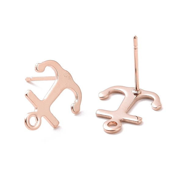 PandaHall 201 Stainless Steel Stud Earring Findings, with Horizontal Loop and 316 Stainless Steel Pin, Anchor, Real Rose Gold Plated...
PandaHall 201 Stainless Steel Stud Earring Findings, with Horizontal Loop and 316 Stainless Steel Pin, Anchor, Real Rose Gold Plated...