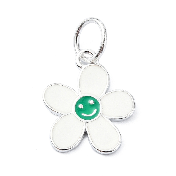 PandaHall 925 Sterling Silver Enamel Smiling Face Flower Charms, with Jump Rings & 925 Stamp, Silver Color Plated, Green, 14.5x12x1mm, Hole...
PandaHall 925 Sterling Silver Enamel Smiling Face Flower Charms, with Jump Rings & 925 Stamp, Silver Color Plated, Green, 14.5x12x1mm, Hole...