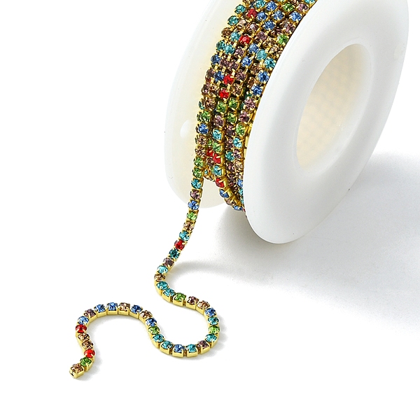 PandaHall Raw(Unplated) Brass Rhinestone Strass Chains, Rhinestone Cup Chain, Grade A, with Spool, Colorful, 2.2mm, about 11.81 Feet..., Multicolor
PandaHall Raw(Unplated) Brass Rhinestone Strass Chains, Rhinestone Cup Chain, Grade A, with Spool, Colorful, 2.2mm, about 11.81 Feet..., Multicolor