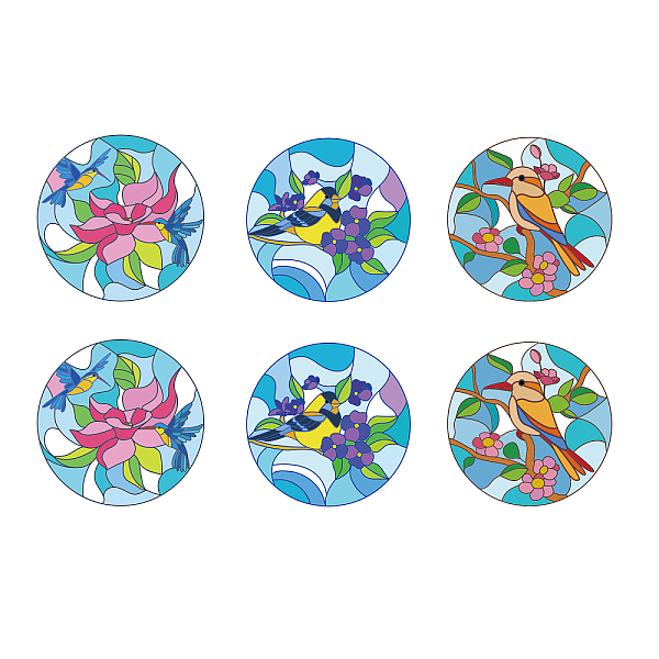 PandaHall Flat Round PVC Plastic Self Adhesive Window Decorations Accessories, Colorful, Bird Pattern, 245x245mm, 6pcs/set Plastic Bird
PandaHall Flat Round PVC Plastic Self Adhesive Window Decorations Accessories, Colorful, Bird Pattern, 245x245mm, 6pcs/set Plastic Bird