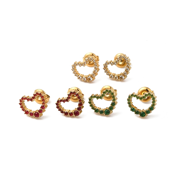 PandaHall Rhinestone Hollow Heart Stud Earrings, Real 14K Gold Plated 304 Stainless Steel Jewelry for Women, Mixed Color, 10x11.5mm, Pin..., Multicolor
PandaHall Rhinestone Hollow Heart Stud Earrings, Real 14K Gold Plated 304 Stainless Steel Jewelry for Women, Mixed Color, 10x11.5mm, Pin..., Multicolor