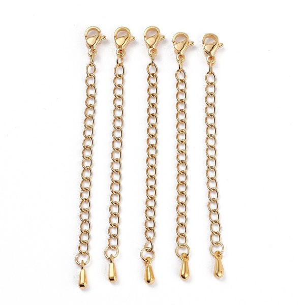 PandaHall 304 Stainless Steel Chain Extender, with Lobster Claw Clasps and Bead Tips, Golden, 68.5mm, Link: 4x2.8x0.5mm, Clasp: 9.3x6x3mm...
PandaHall 304 Stainless Steel Chain Extender, with Lobster Claw Clasps and Bead Tips, Golden, 68.5mm, Link: 4x2.8x0.5mm, Clasp: 9.3x6x3mm...
