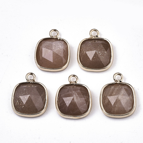 PandaHall Natural Sunstone Charms, with Light Gold Plated Brass Edge and Loop, Square, Faceted, 14x11x5mm, Hole: 1.6mm Sunstone Square
PandaHall Natural Sunstone Charms, with Light Gold Plated Brass Edge and Loop, Square, Faceted, 14x11x5mm, Hole: 1.6mm Sunstone Square