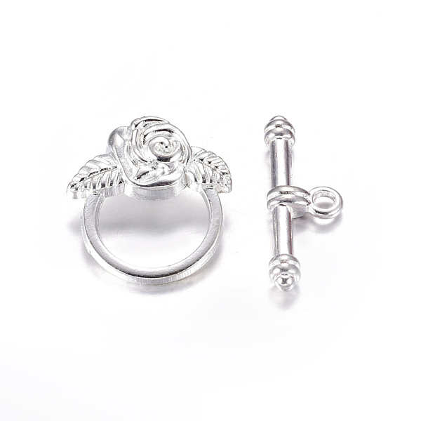 PandaHall Tibetan Style Alloy Toggle Clasps, Lead Free and Cadmium Free, Silver Color Plated, Size: Flower: 18mm wide, 19mm long, Bar: 4mm...
PandaHall Tibetan Style Alloy Toggle Clasps, Lead Free and Cadmium Free, Silver Color Plated, Size: Flower: 18mm wide, 19mm long, Bar: 4mm...