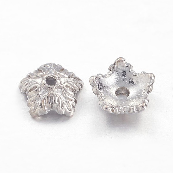 PandaHall Tibetan Style Bead Caps, Cadmium Free & Nickel Free & Lead Free, 5-Petal, Flower, Platinum, 10x4mm, Hole: 1mm Alloy
PandaHall Tibetan Style Bead Caps, Cadmium Free & Nickel Free & Lead Free, 5-Petal, Flower, Platinum, 10x4mm, Hole: 1mm Alloy