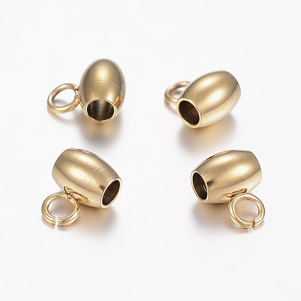 PandaHall Ion Plating(IP) 304 Stainless Steel Tube Bails, Loop Bails, Barrel Bail Beads, Golden, 7x5x4mm, Hole: 2mm, Inner Diameter: 2mm....
PandaHall Ion Plating(IP) 304 Stainless Steel Tube Bails, Loop Bails, Barrel Bail Beads, Golden, 7x5x4mm, Hole: 2mm, Inner Diameter: 2mm....