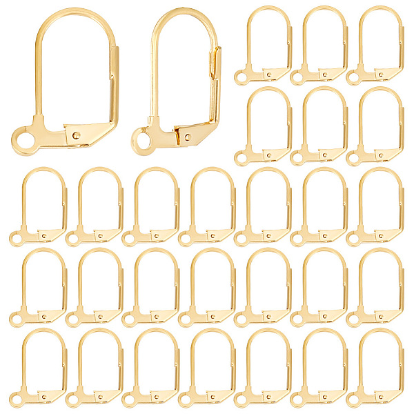 PandaHall Beebeecraft 40Pcs 304 Stainless Steel Leverback Earring Findings, with Loop, Golden, 18x12x1.5mm, Hole: 2mm, Pin: 0.8mm 304...
PandaHall Beebeecraft 40Pcs 304 Stainless Steel Leverback Earring Findings, with Loop, Golden, 18x12x1.5mm, Hole: 2mm, Pin: 0.8mm 304...