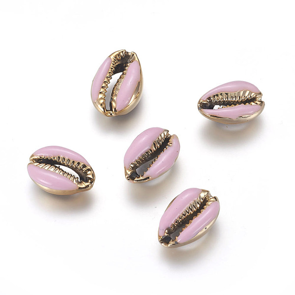 PandaHall Electroplated Cowrie Shell Beads, with Enamel, Undrilled/No Hole Beads, Golden, Pink, 18~22x13~15x7~8mm Cowrie Shell Shell Shape...
PandaHall Electroplated Cowrie Shell Beads, with Enamel, Undrilled/No Hole Beads, Golden, Pink, 18~22x13~15x7~8mm Cowrie Shell Shell Shape...