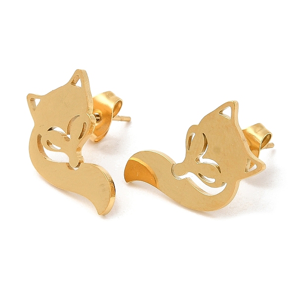PandaHall 304 Stainless Steel Stud Earrings, Fox, Golden, 17x10mm 304 Stainless Steel Fox
PandaHall 304 Stainless Steel Stud Earrings, Fox, Golden, 17x10mm 304 Stainless Steel Fox