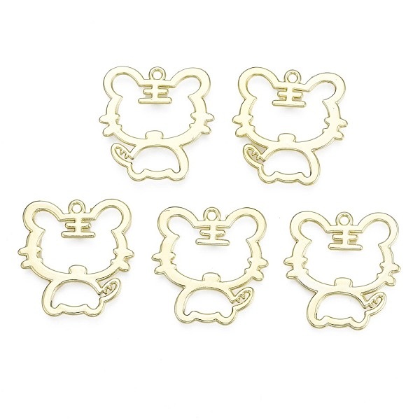 PandaHall Rack Plating Alloy Pendants, Cadmium Free & Nickel Free & Lead Free, Tiger, Light Gold, 28x27x1mm, Hole: 1.8mm Alloy Tiger
PandaHall Rack Plating Alloy Pendants, Cadmium Free & Nickel Free & Lead Free, Tiger, Light Gold, 28x27x1mm, Hole: 1.8mm Alloy Tiger