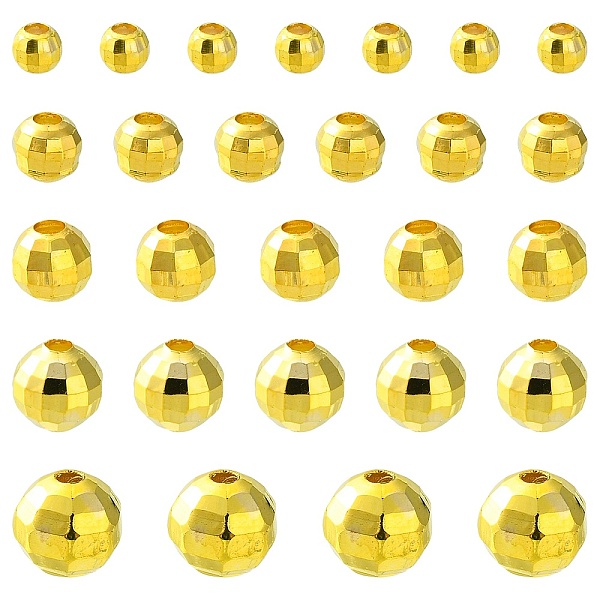 PandaHall 150Pcs 5 Style Brass Round Beads, Faceted, Golden, 3~8x3~7.5mm, Hole: 1~1.8mm Brass Round
PandaHall 150Pcs 5 Style Brass Round Beads, Faceted, Golden, 3~8x3~7.5mm, Hole: 1~1.8mm Brass Round