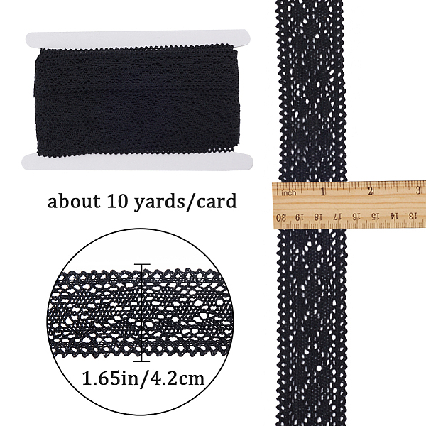 PandaHall GORGECRAFT 10 Yards 1.65" Black Lace Crochet Trim Vintage Lace Ribbon Floral Mesh Cotton Lace for DIY Crafts Sewing Gift Package...
PandaHall GORGECRAFT 10 Yards 1.65" Black Lace Crochet Trim Vintage Lace Ribbon Floral Mesh Cotton Lace for DIY Crafts Sewing Gift Package...