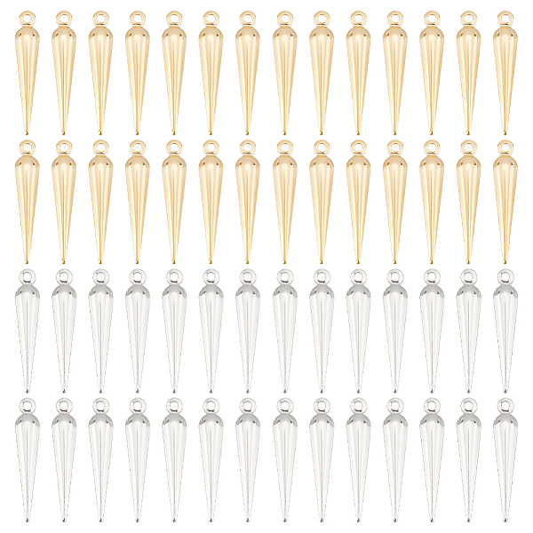 PandaHall Unicraftale 100Pcs 2 Colors Brass Pendant, Cadmium Free & Lead Free, Cone Charm, Golden & Silver, 15x3x1mm, Hole: 1mm, 50pcs/color...
PandaHall Unicraftale 100Pcs 2 Colors Brass Pendant, Cadmium Free & Lead Free, Cone Charm, Golden & Silver, 15x3x1mm, Hole: 1mm, 50pcs/color...